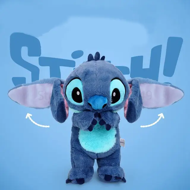 Disney-muñeco de peluche de Lilo & Stitch para niños, juguete de peluche de  dibujos animados Kawaii, almohada de coche, regalo de cumpleaños y Navidad
