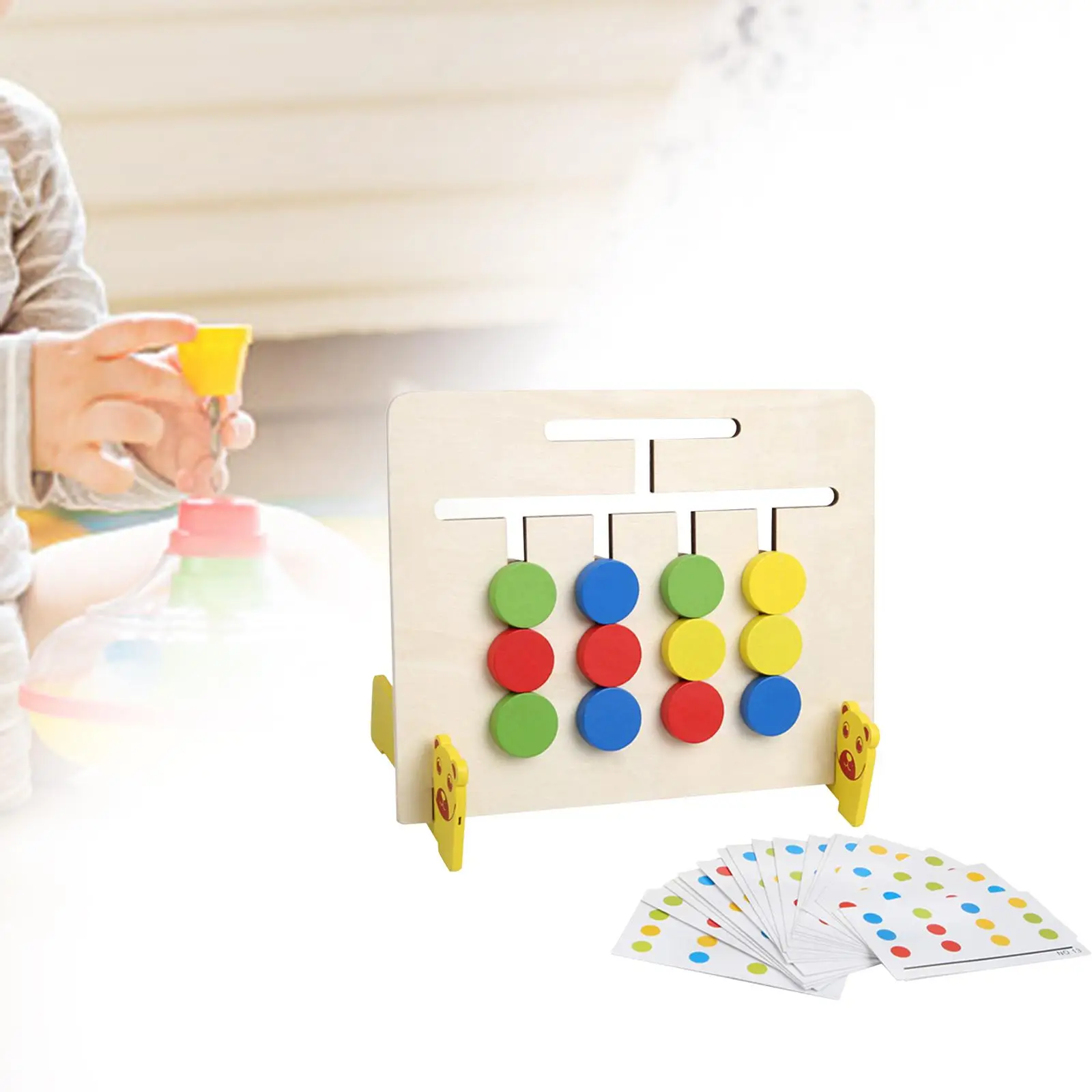 Montessori Moving Puzzle Board Matching Color Recognition for Children