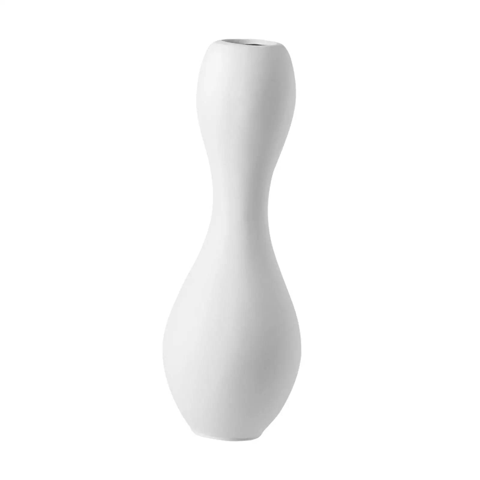 Nordic Style Ceramic Vase Decorative Vase Modern Minimalist Bowling Pin Centerpiece Elegant for Home Bedroom Office Desk Decor