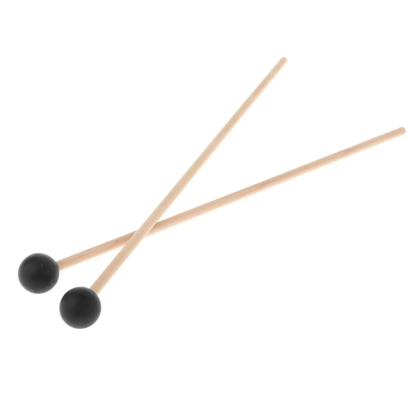2Pcs Marimba Mallets with Wooden Handle Beater Percussion Xylophone Bell Mallets for Child Drummers Practitioners Ethereal Drums