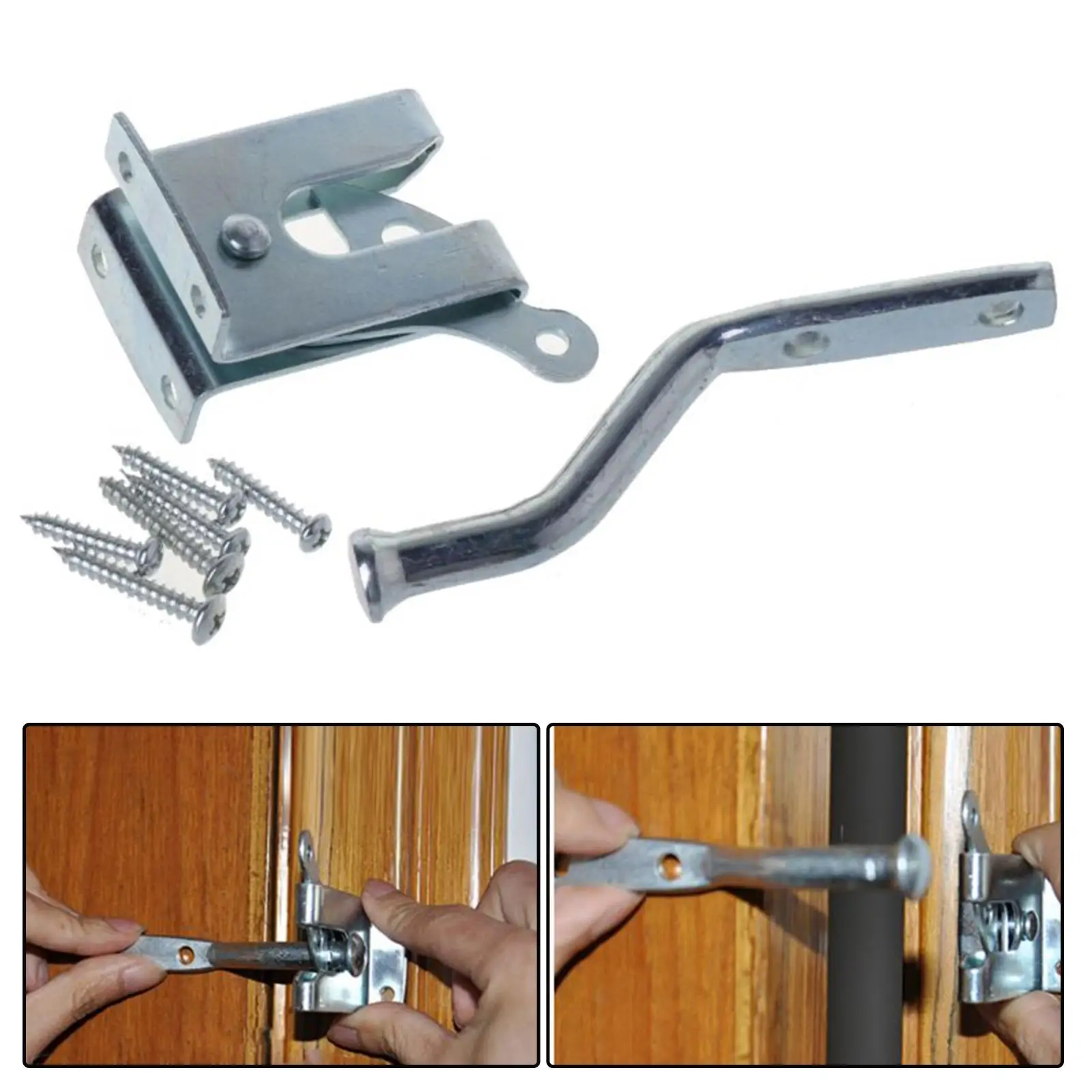 Self Locking Gte Ltch Door ltches Grvity Lever Gte Ctch Hrdwre utomtic for Furniture Vinyl/Wood Fence Pool Bby Gtes