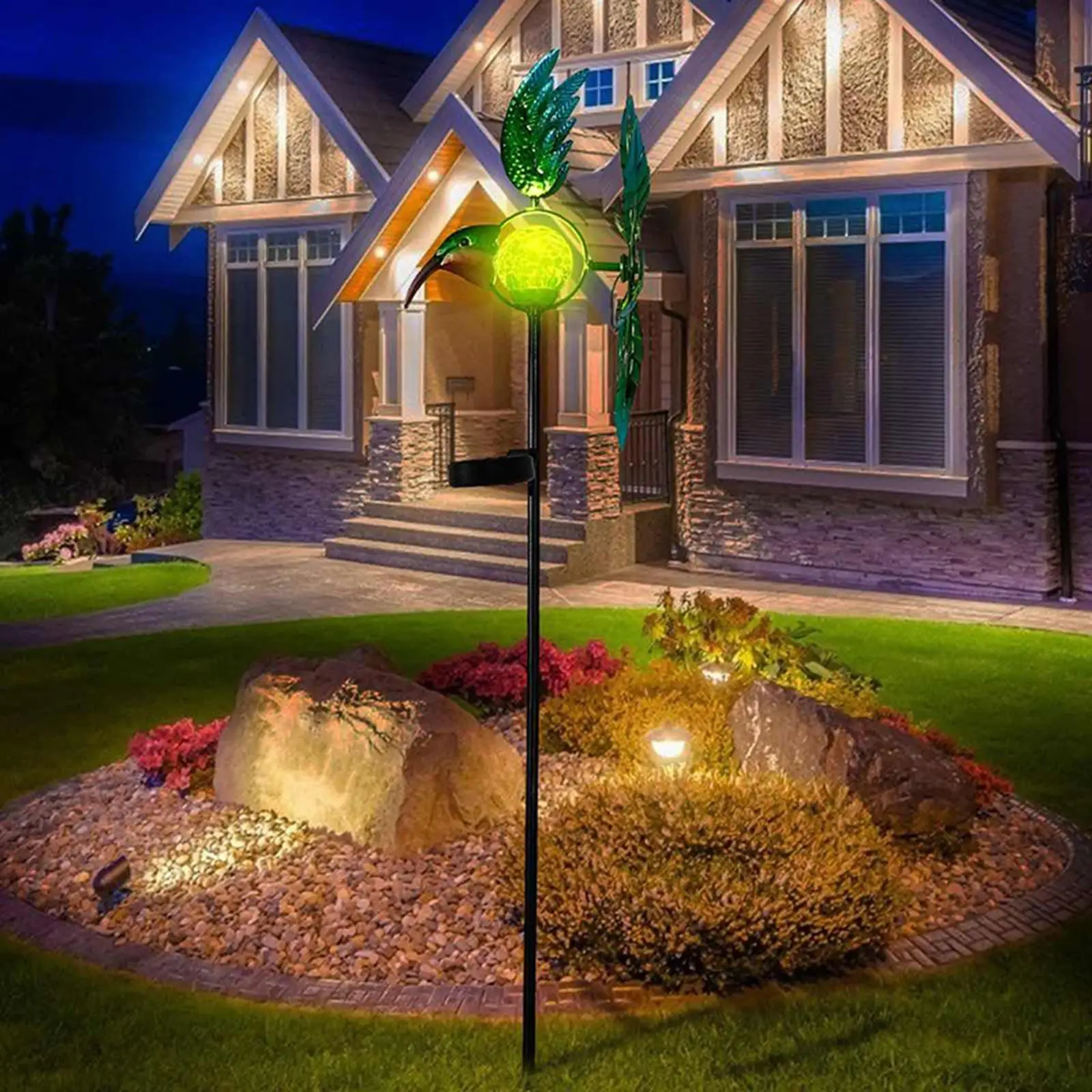 Solar Powered , with Stake Stake Light for Walkway Outside Decoration