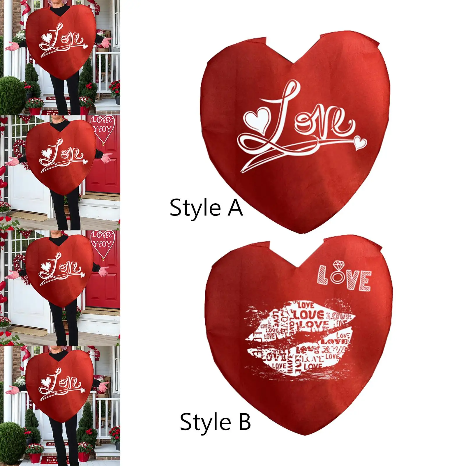 Valentine`s Day Heart Costume Props Decoration Funny Valentine Day`s Clothes for Cosplay Performance Christmas Birthday Carnival