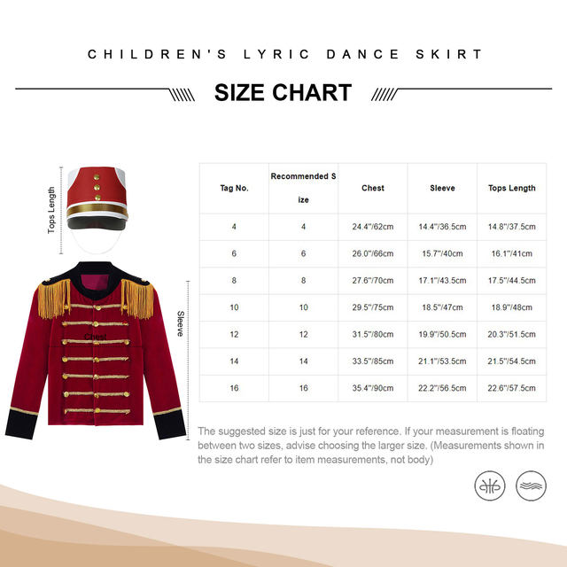 Red Marching Band Uniform Long Sleeve Tassels Coat Jacket Kids Halloween  Drum Major Costume Royal Guard Parade Fancy Dress Up