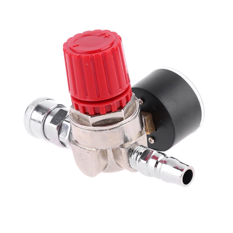 Luft kompressor Druckregler mit Messuhr 0-100 psi Luft manometer 0-12bar Edelstahl Manometer langlebig – Detail 8