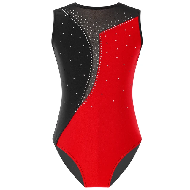 MSemis Vestido Brillante de Patinaje Artistico Para Niña Maillot