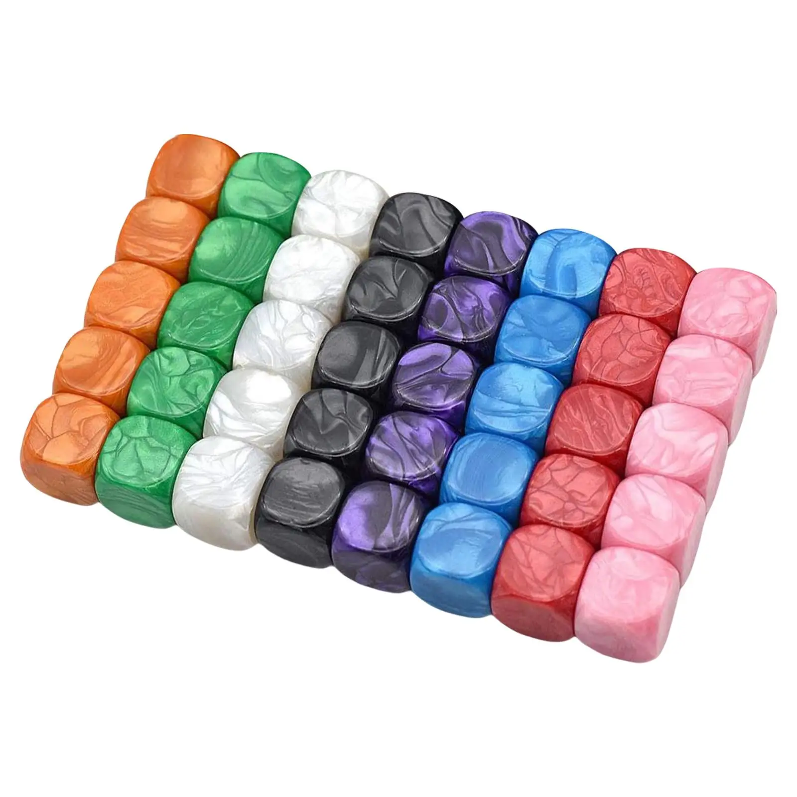 Acrylic 16mm Blank Dices for Math Counting Teaching, Party Supplies, Dices Making, Board Game Accessories, DIY Sticker