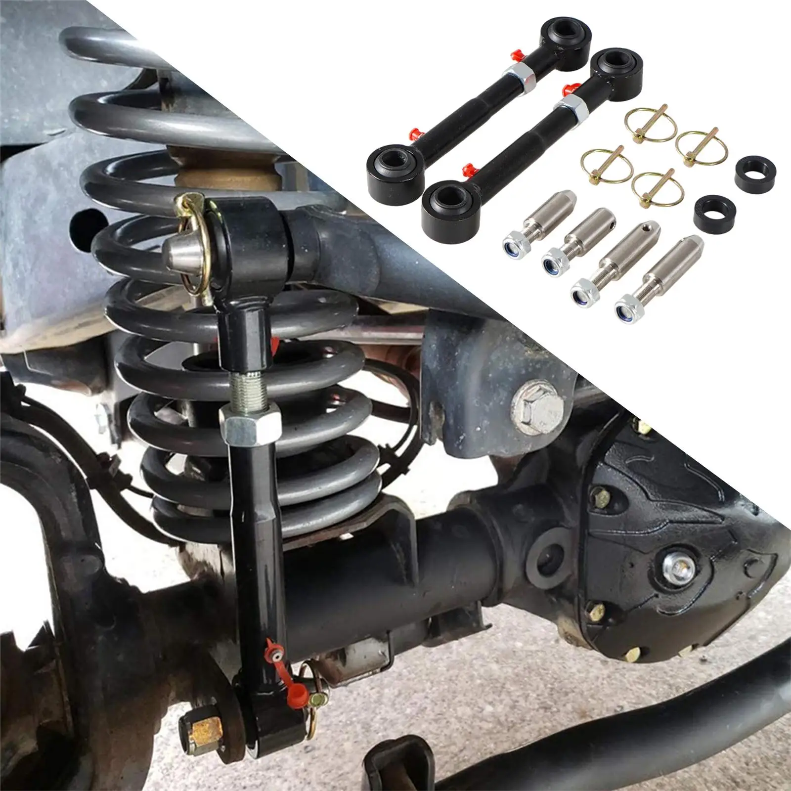 Front Sway Bar Links Disconnects Metal for JK 07-18