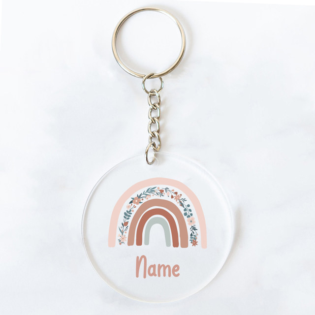 Personalized Beaded Name Unicorn Keychain