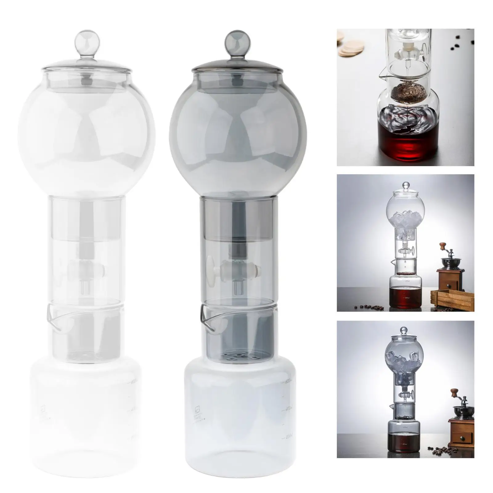 Household Coffee Dripper Kettle Filter Pot Drip Coffee Maker 600ml Cold Drip Coffee Pot for Home Kitchen Holiday Gifts