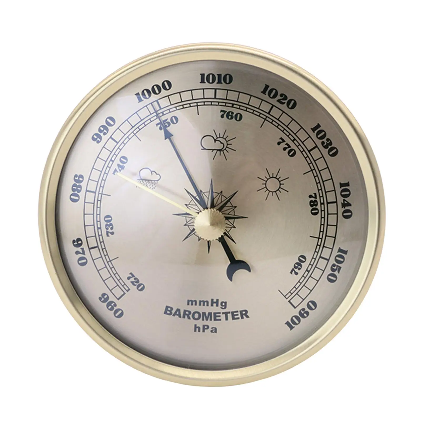 90mm Aneroid Barometer MmHg/Hpa Indoor Outdoor Wall Mounted Pressure Gauge