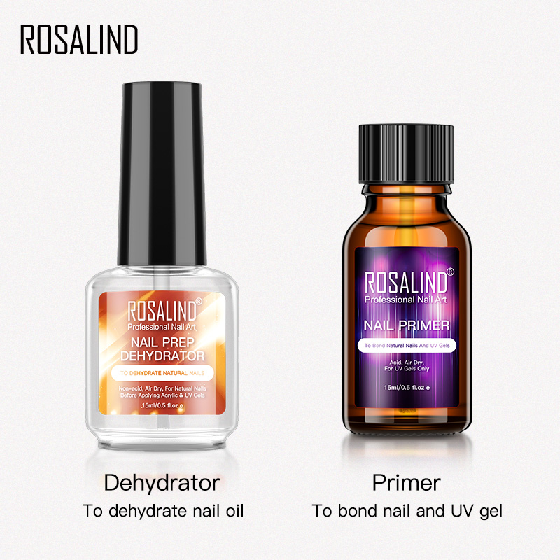 Best of ROSALIND 15ml Nail-Primer Nail Prep Dehydrator For Gel Nail Polish Free Grinding Nail Art Base To Matt Coat Hybrid Varnishes Reviews & Tips