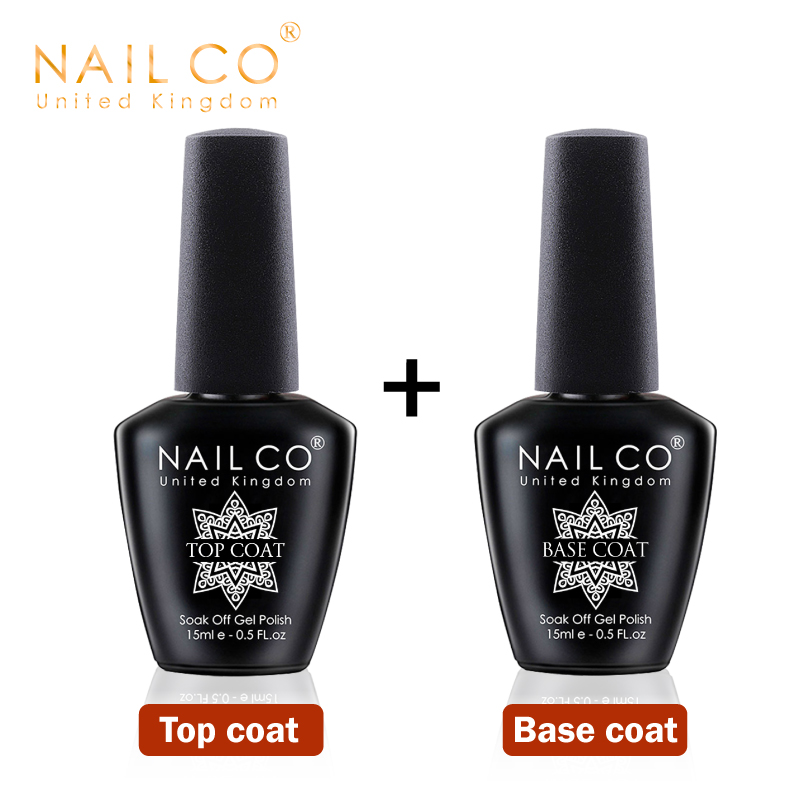 Best of NAILCO Base Coat And Top Coat Gel Nail Polish 15ml UV Semi-Permanent Nails Art Soak Off Varnishes Nail Supplies For Professional Reviews & Tips