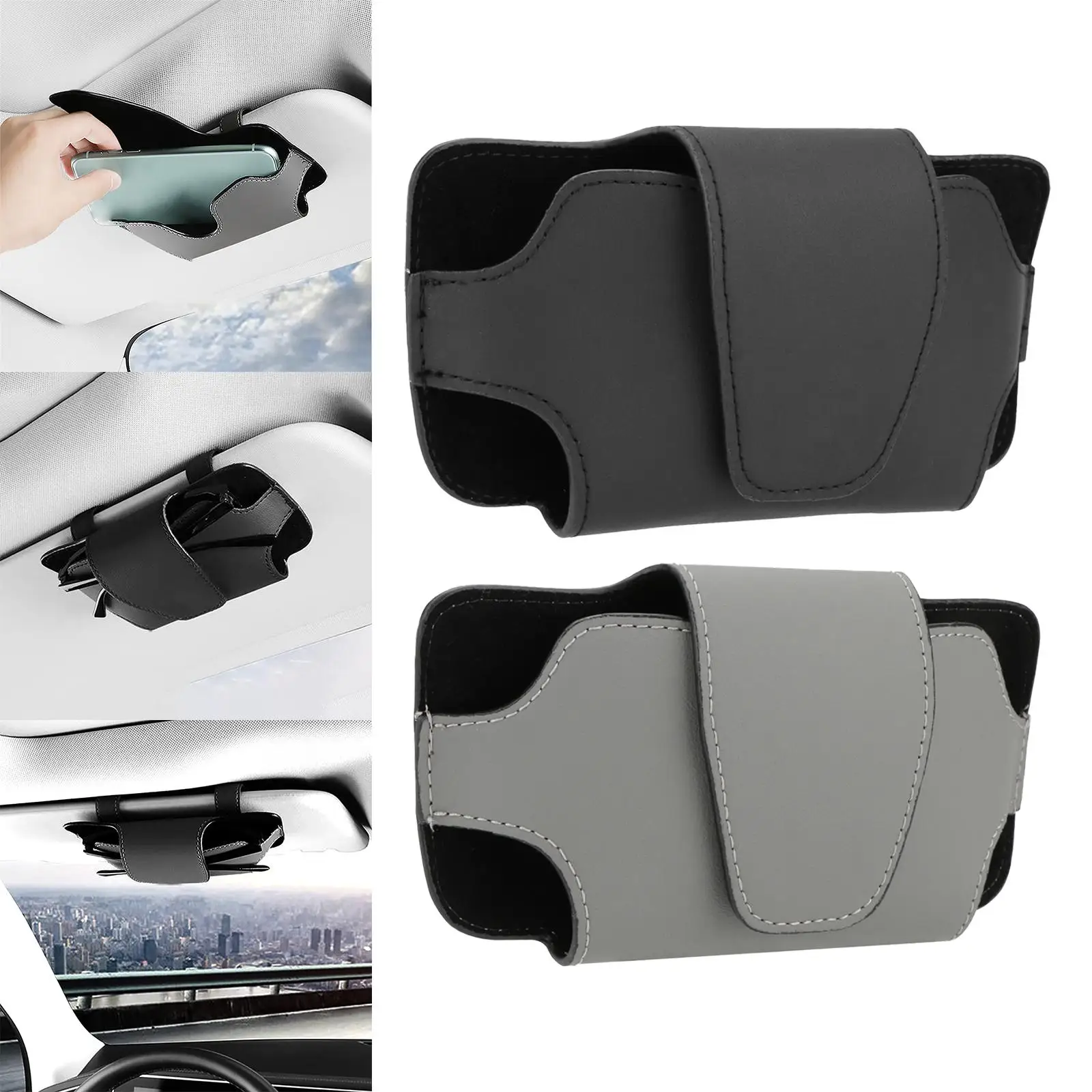 Phone Case Holder Clip Accessories Multifunction PU for Vehicle