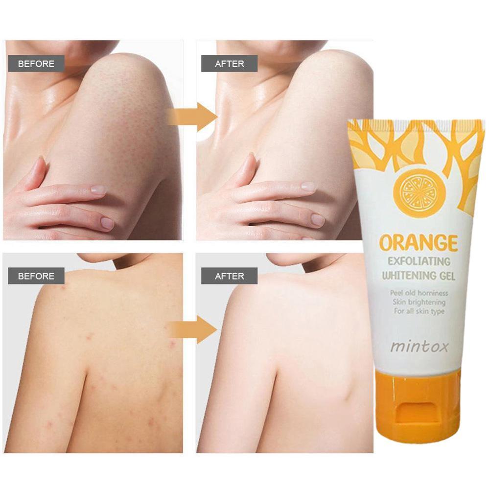 Best of Orange Body Scrub Facial Cream Exfoliating Gel Peeling Gel Moisturizing Whitening Cleaner Acne Blackhead Cream 50g Reviews & Tips