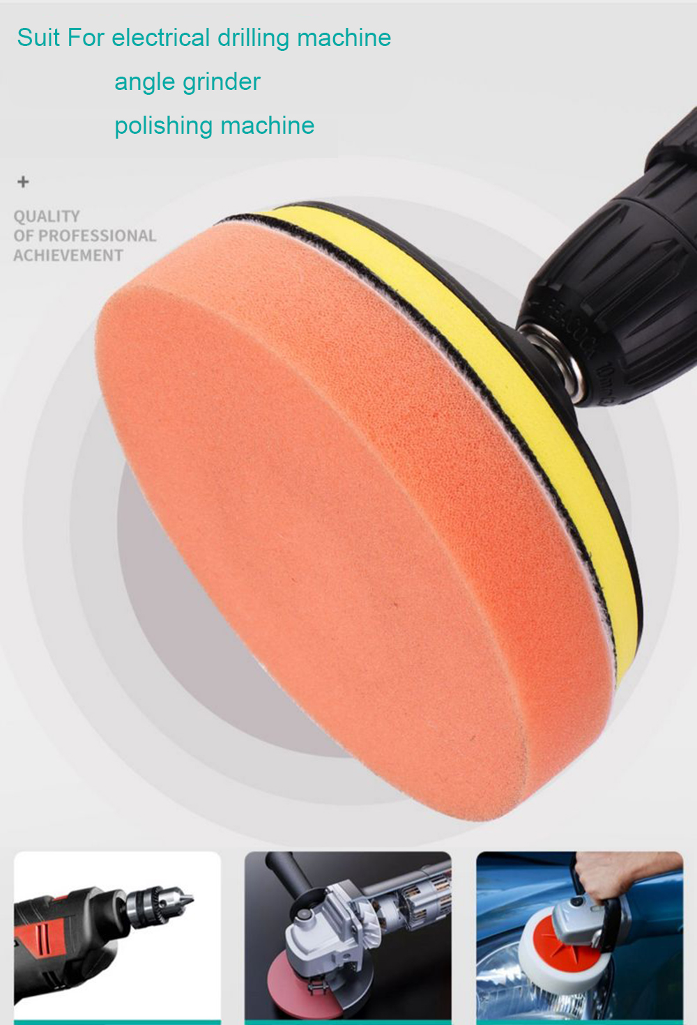 Car Polishing Sponge Pad Kit Wool Waxing Buffing Sponge Abrasive Disc Sandpaper For Sanding Headlight Refurbish Auto Detailing