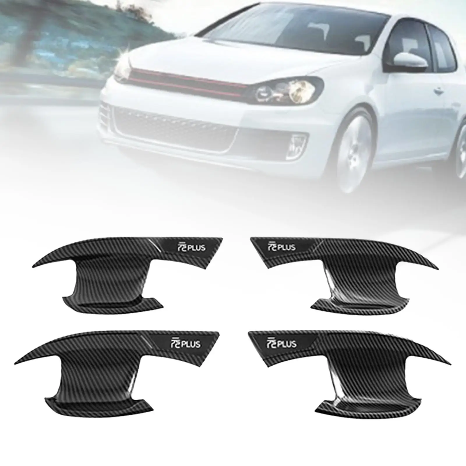 Car Door Bowl Handle Trim Stickers Scratch Resistant Cover for Byd Yuan Plus 22