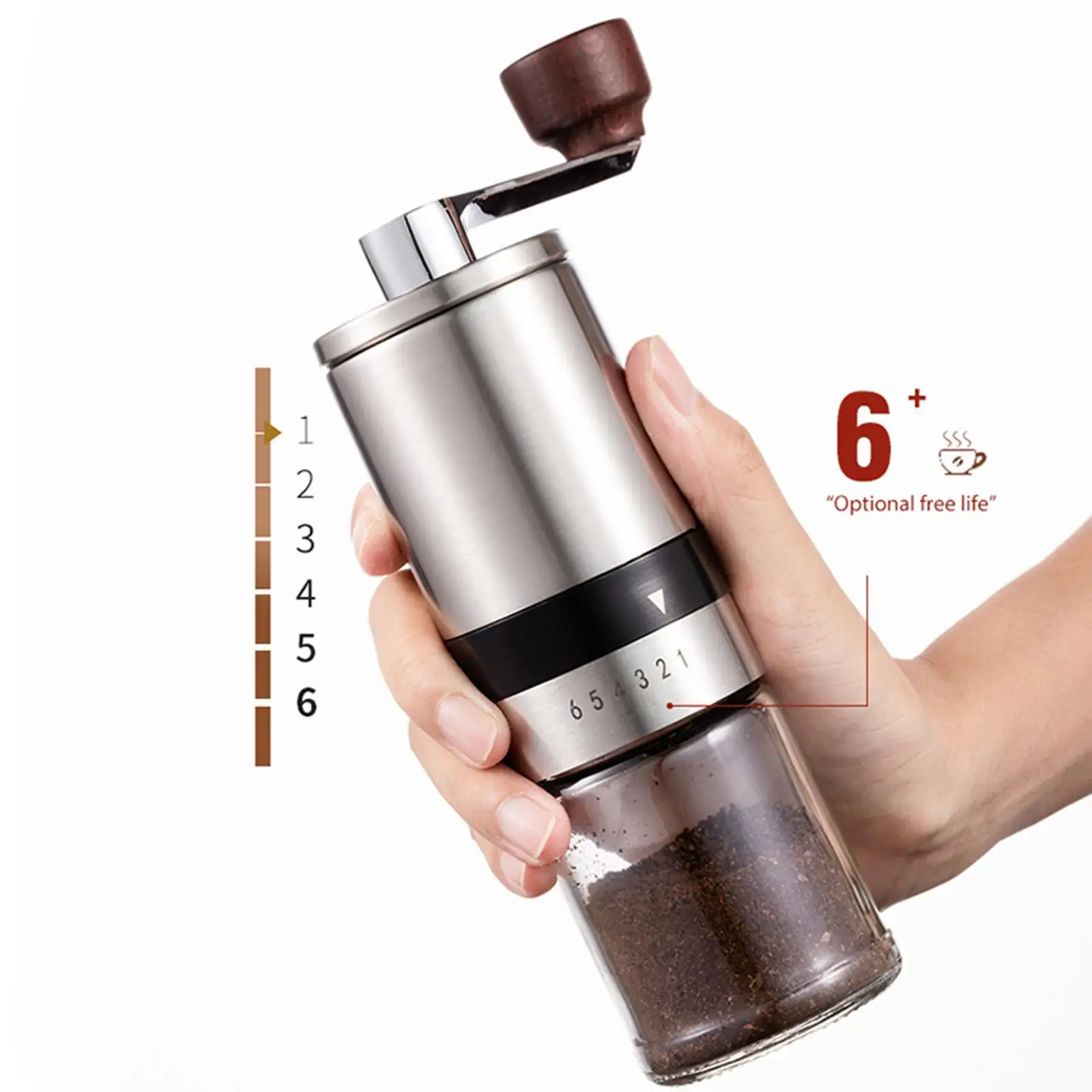 New Manual Coffee  Portable Hand Crank  Stainless Coffee Mill