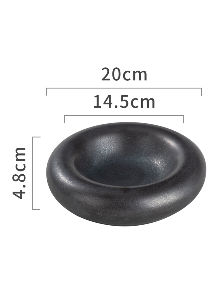Description Picture 4 of item8 Inch Ceramic Dinner Plate Thickened Round Fruit Dessert Salad Dish High-end Kitchen Western Pasta Plate Kitchen Cooking Tools