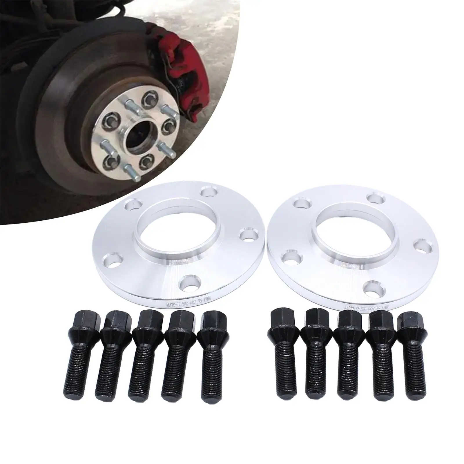 2 Pieces Wheel Spacers Repair Parts Center Bore 72.5mm for Ford Ranger