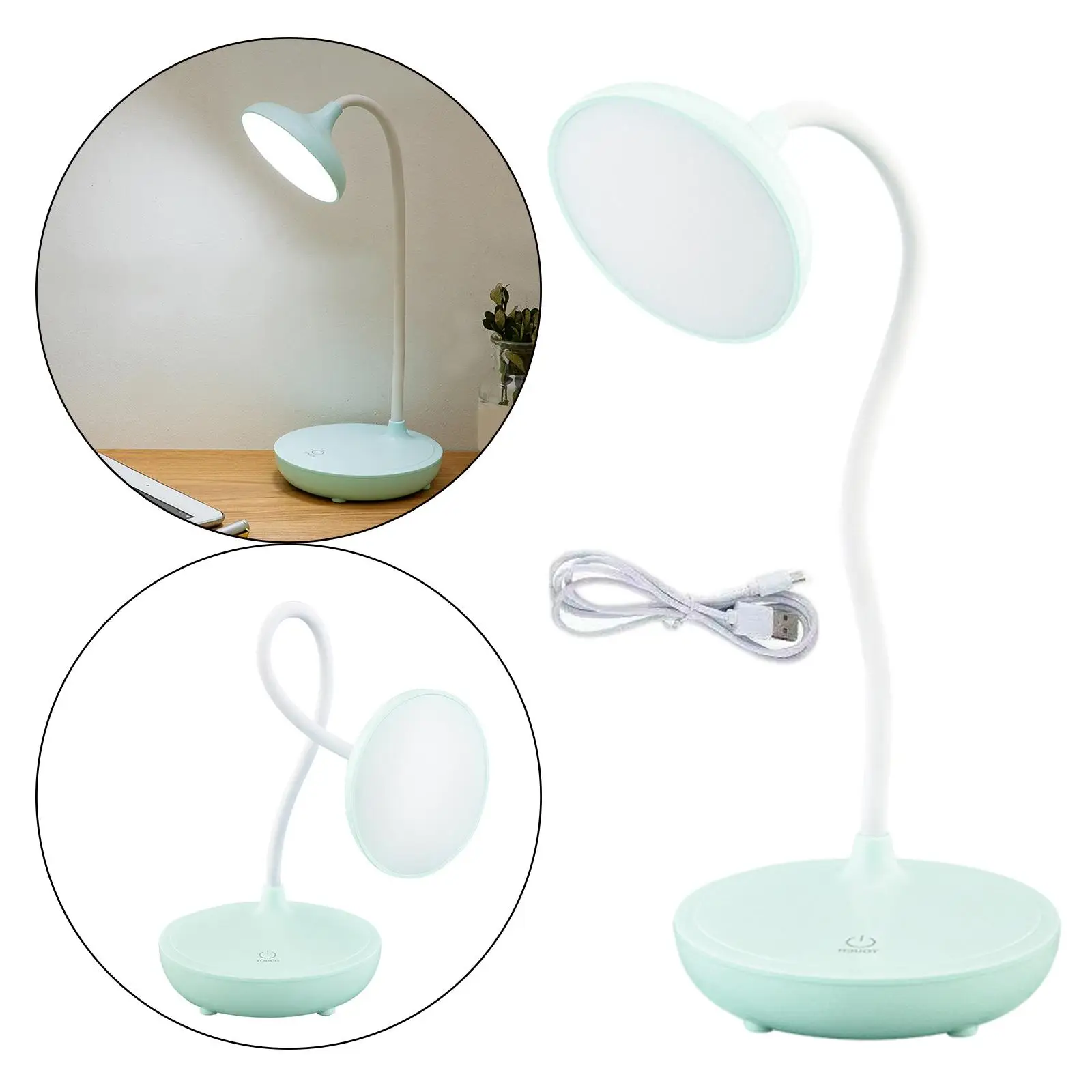 Nordic LED Table Lamp, Eye-Protect Reading Lamps , 360 Flexible Gooseneck,