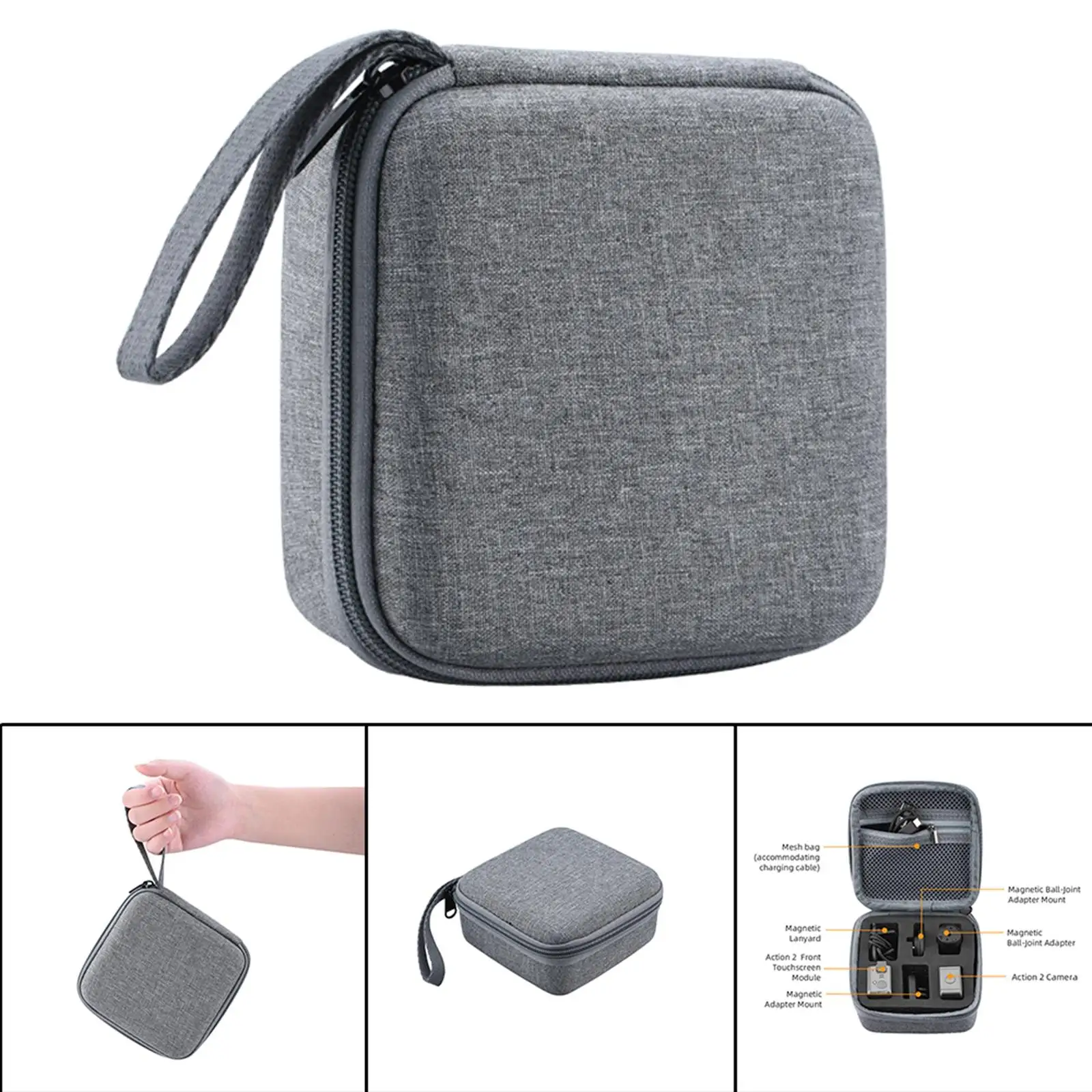 Storage Bag, Protective ,Portable Lanyard Travel Case Accessories Shock Absorber Handbag Carrying Case  2 Adapter Power Module