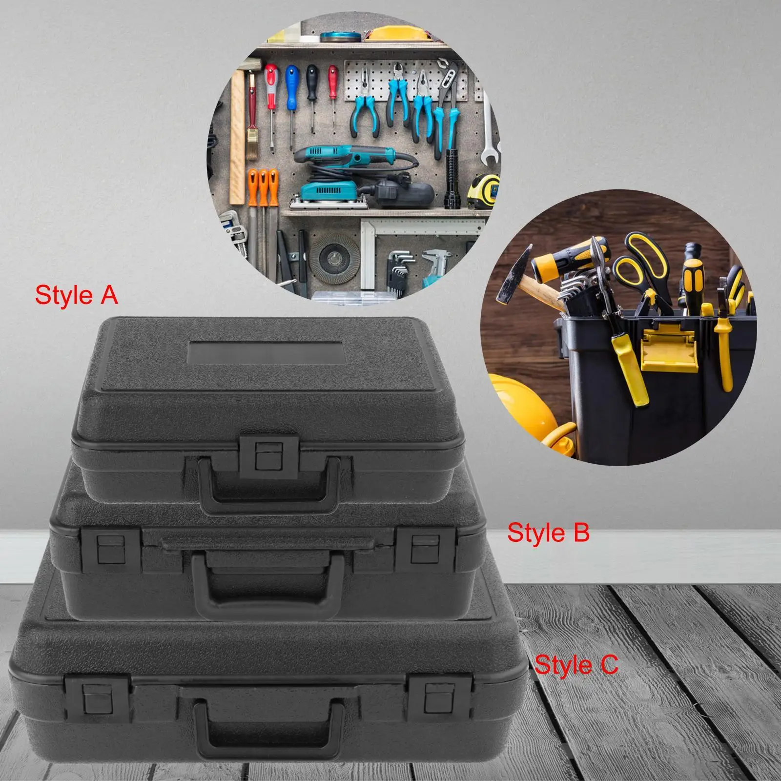 Tool Storage Box hard Case hardware Portable with Handle Multi Purpose Lightweight Sponge Interior Small for Outdoor