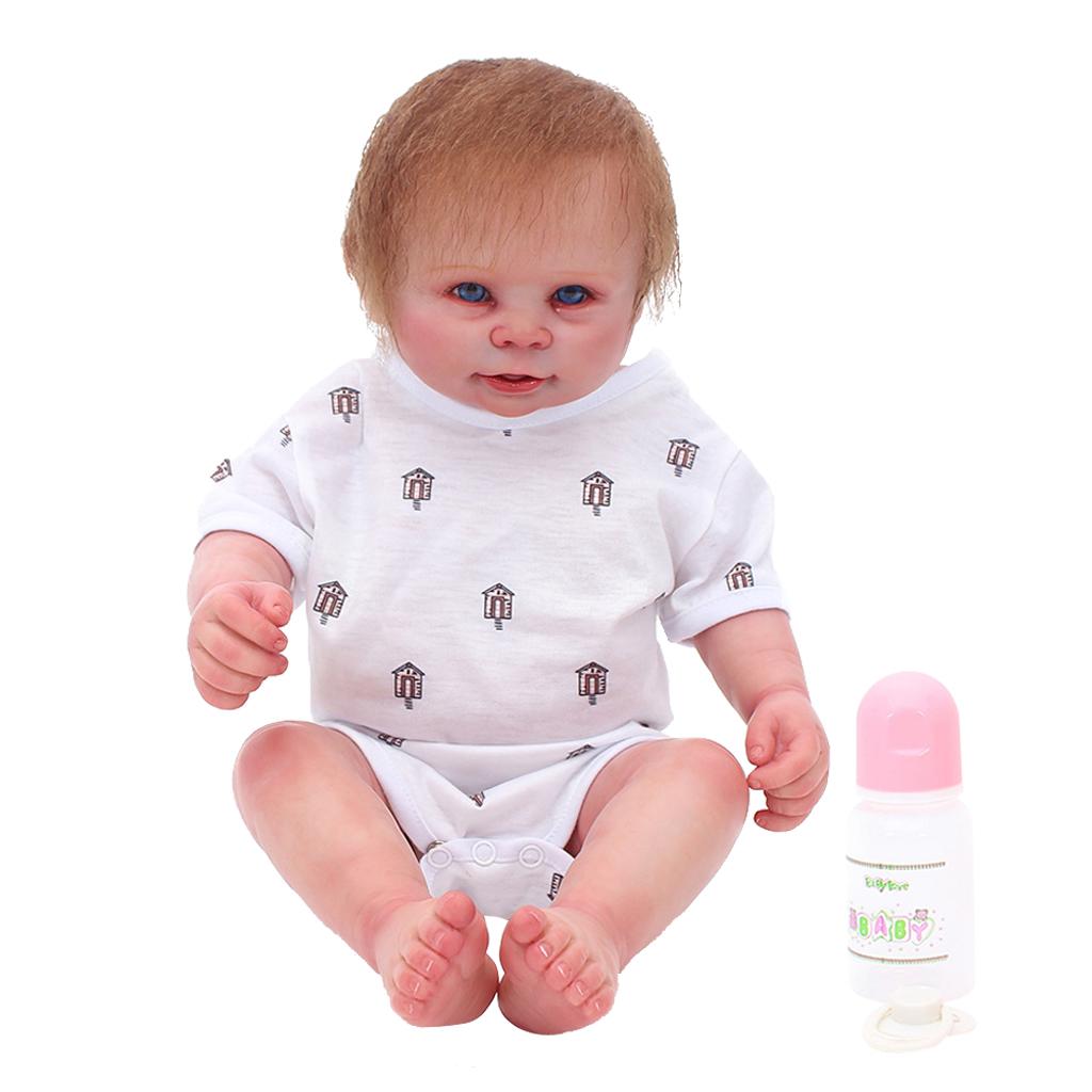 Birthday Christmas New Year Gift – Very Vivid 20inch Reborn Doll Full Vinyl Newborn Baby Boy Doll Kids Bath Play Toy