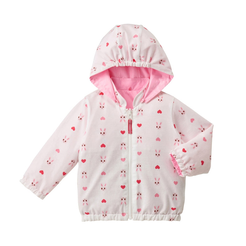 Child modeling the jacket, showing fit and style