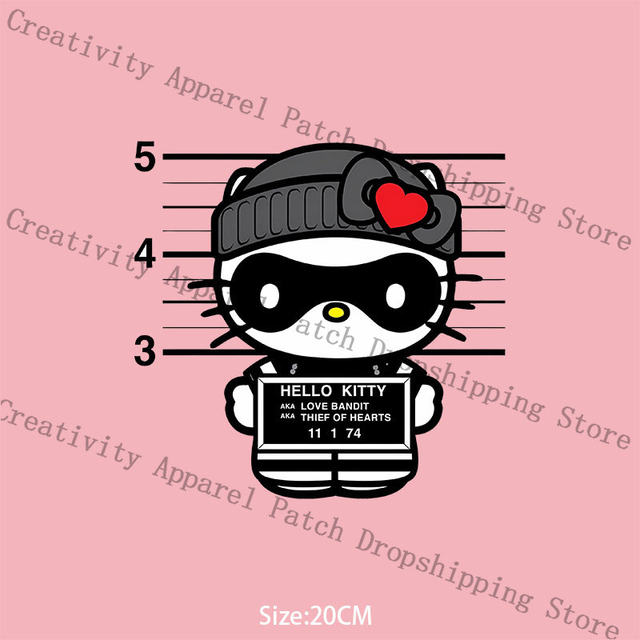 Hello Kitty Anime My Melody Kuromi Iron-on Transfers For Clothing Patches  On Clothes Diy Shirt Hoodies Accessory Kawaii Stickers - Patches -  AliExpress