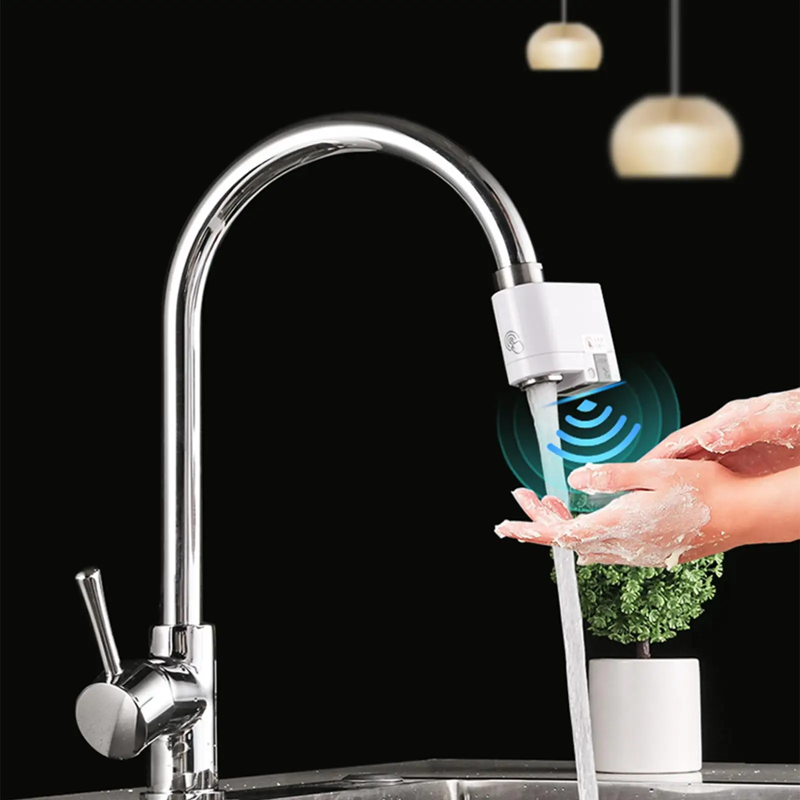 Water Faucet Motion Sensor Automatic Saver Tap Rechargeable Smart Touchless Water Energy Saving Faucet Adapter for Sink Bathroom