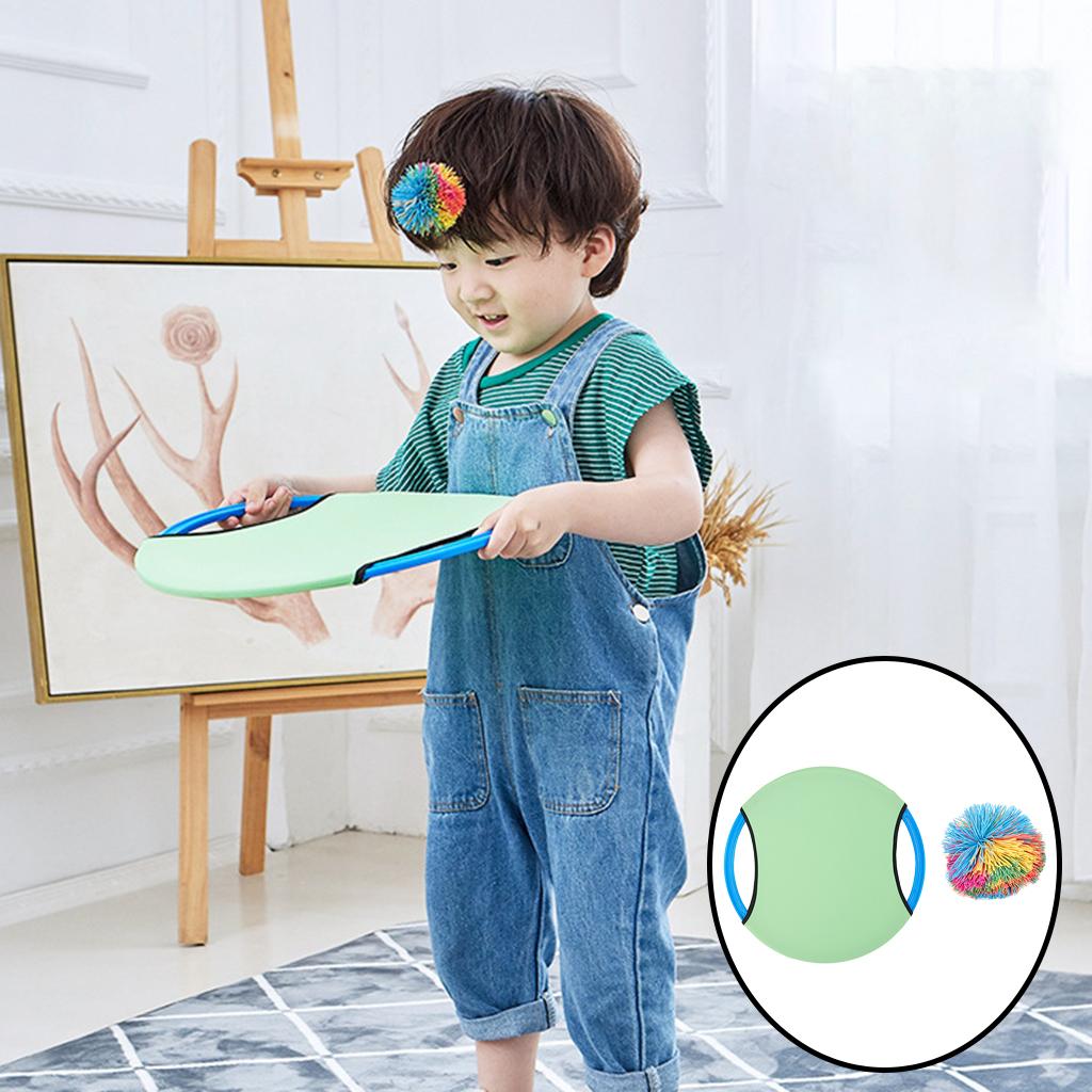 Trampoline Paddle Set Bouncy Ball for Adults Kids Garden Yard Lawn Beach Toss Catch Training Outdoor Kids Toys