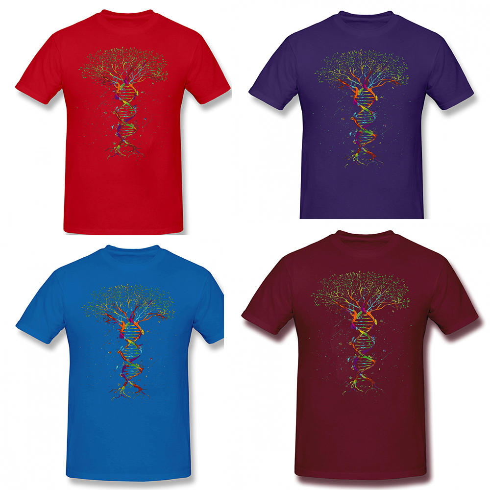 Lustige Baum des Lebens DNA Geek T-Shirts Grafik Baumwolle Streetwear Kurzarm Geburtstagsgeschenke Sommer Stil T-Shirt Herrenbekleidung – Detail 3
