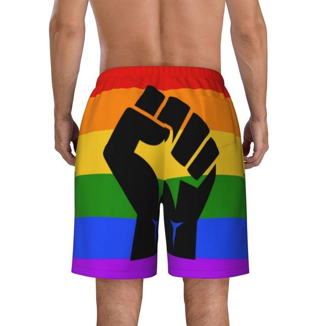 pride swimming trunks
