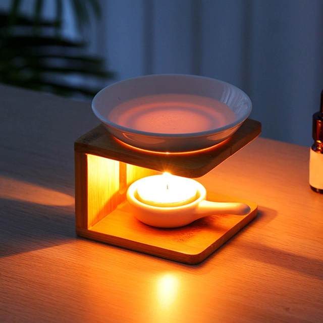 Modern Ceramic Tea Roaster & Essential Oil Burner - Candled Meditation Oil Burner - Essential authentic Oil Burner for Zen Room - Oil Burner