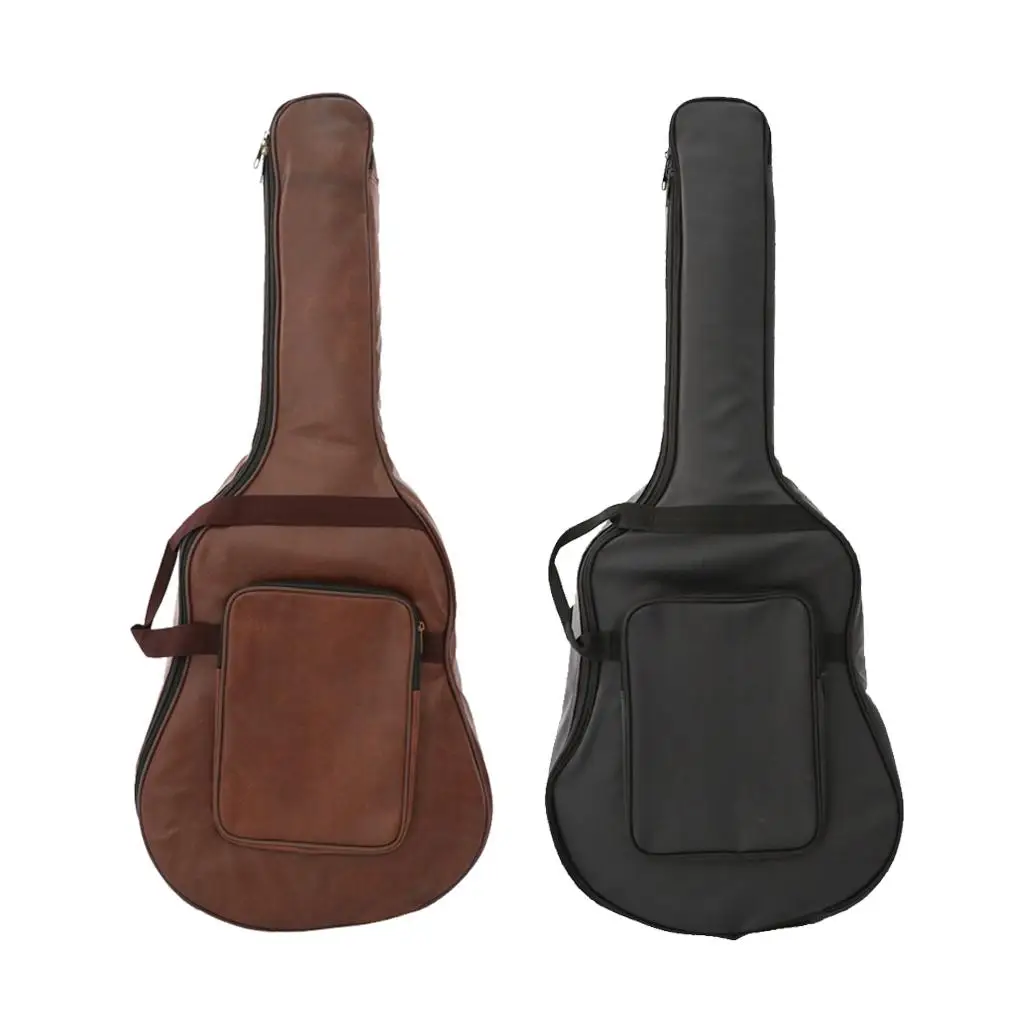 Thicken Guitar bag Soft Case PU Leather Bag for 40`` 41`` Guitar Parts