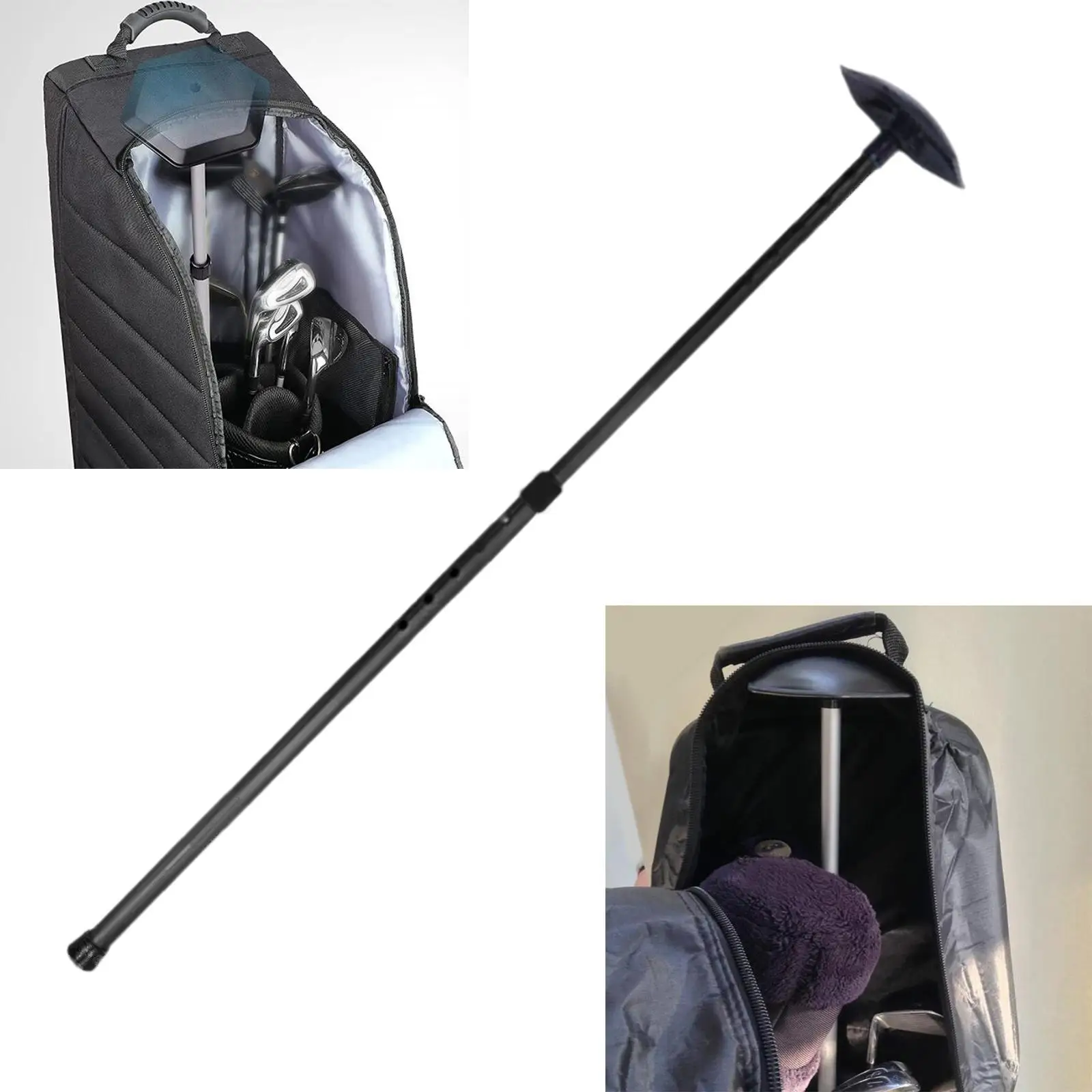Portable Golf Club Stiff Arm, Golf Travel Bag Support Rod, Adjustable Travel Bag