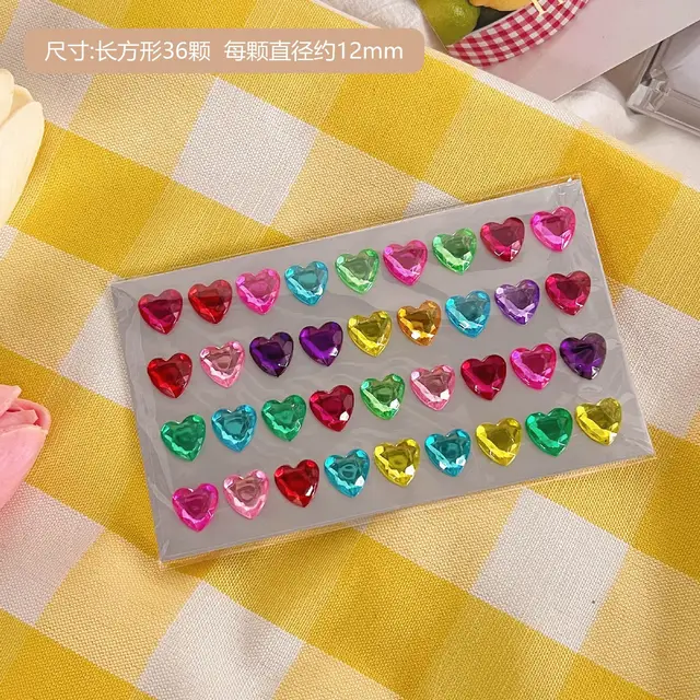 Heart Stickers, 3D Rhinestone Small Heart Stickers, Small Heart Decals –  LightningStore