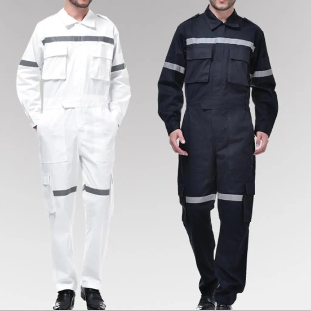 Mens Suit Set High Visibility Jacket Trouser Reflective 6Sizes S-XXXL