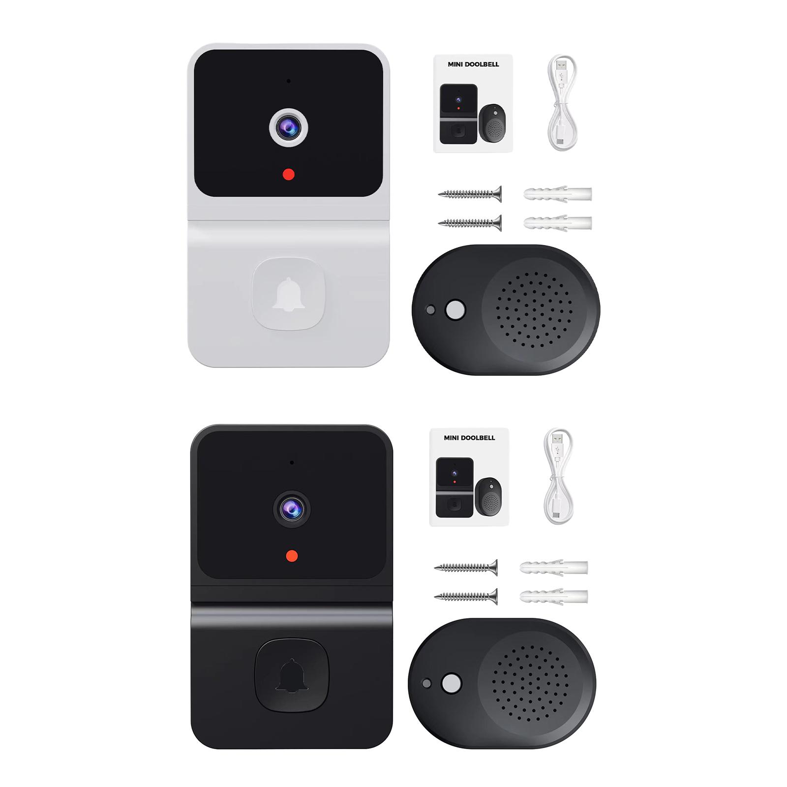 Doorbell Camera Wireless Two Way Audio Battery Operated Remote Clouds Storage Device Video Doorbell Door Chime Night View