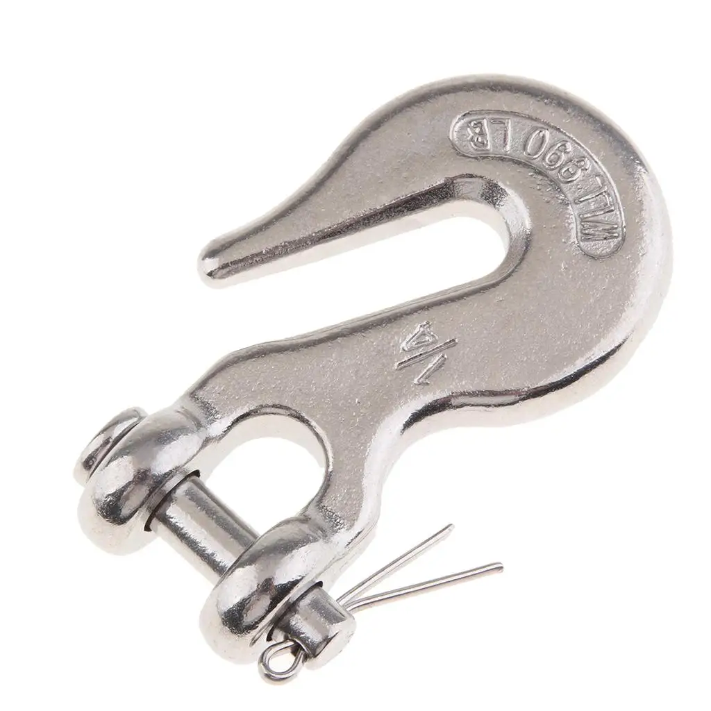 316 Stainless Steel Hardware 1/4 Inch Clevis Grab Slip Hook Lifting Chain Rigging