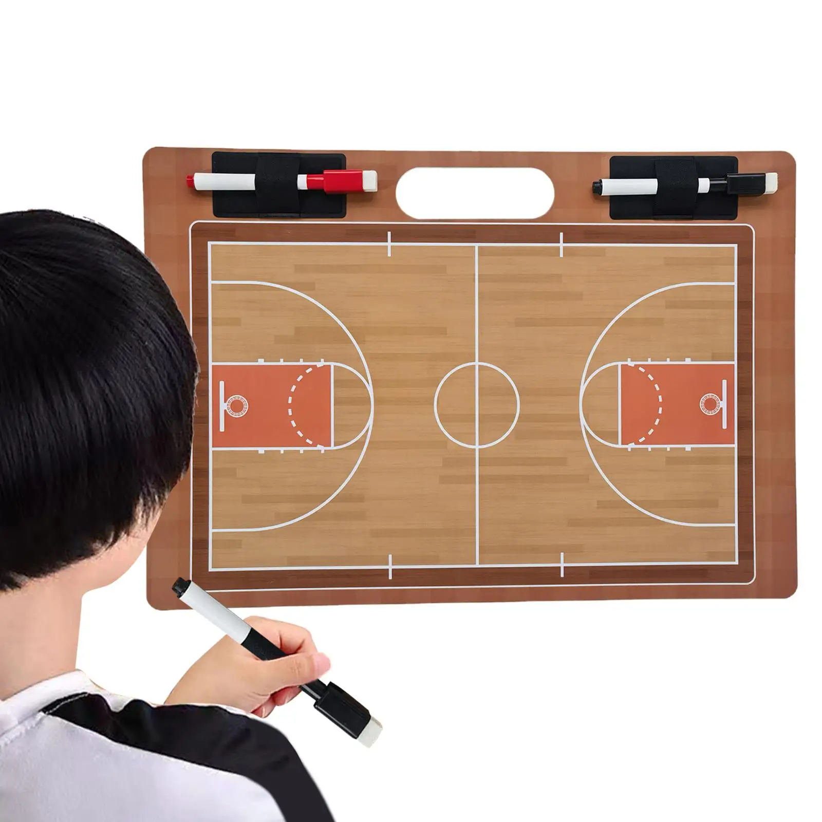 Coaches Board Erasable Marker Equipment Dry Erase Basketball Clipboard Basketball Coaching Board Plan Demonstration Practice