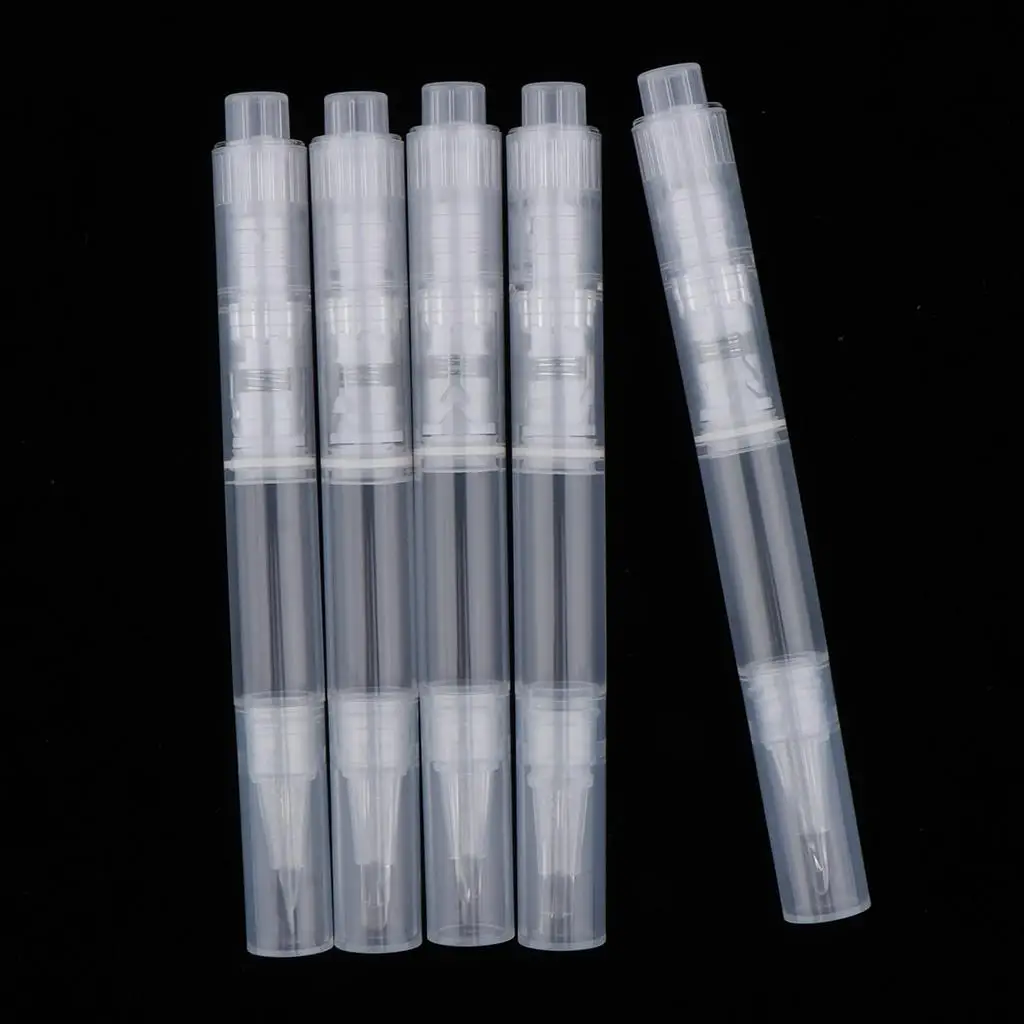5pcs Transparent Pens Empty Nail Oil Tip Cosmetic Containers