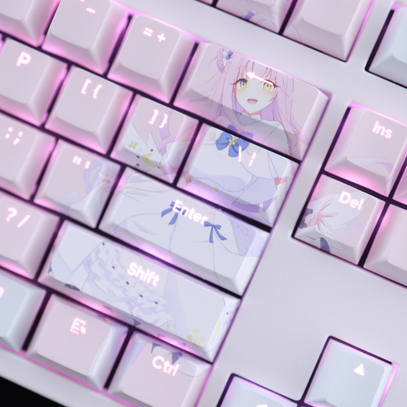 Misono Mika 108 Keycap Arquivo Azul PBT