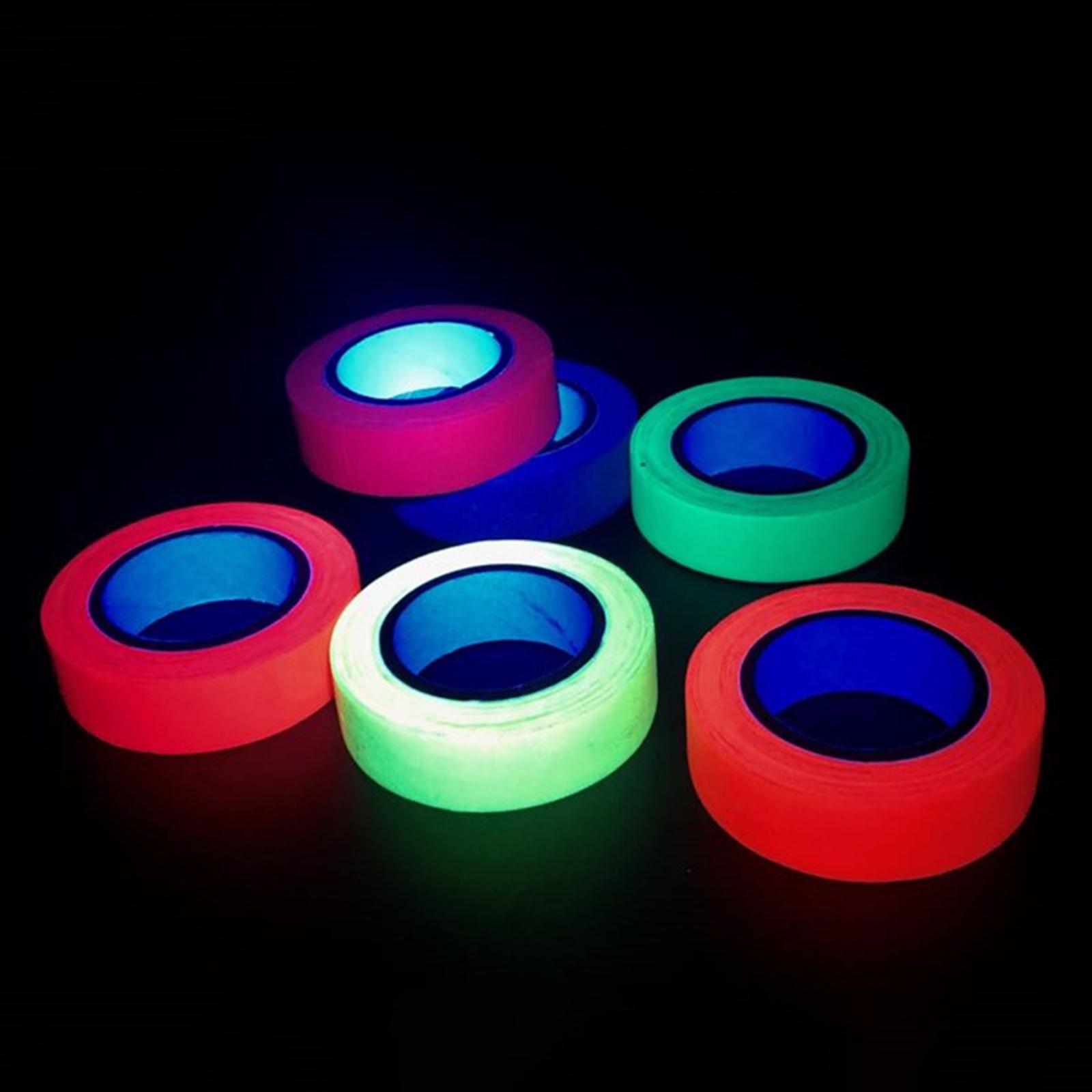 fluorescent Cloth Neon Gaffer Tape Room Decor Easy to Use 0.6inch x 16.4ft Per Color