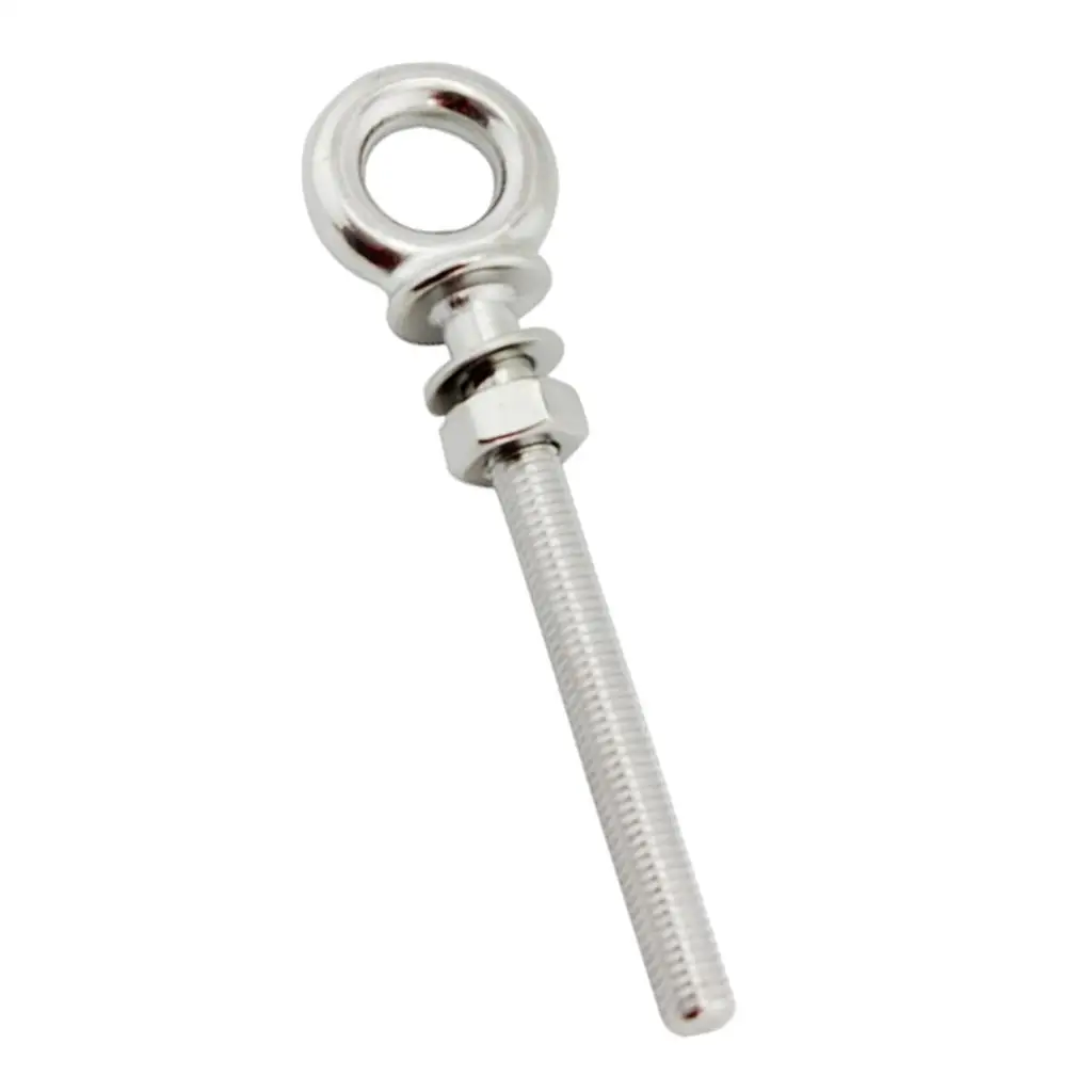 Boat    Anchor Removable Bolt Eyebolts, 3/8 inch Diameter with Long Shank