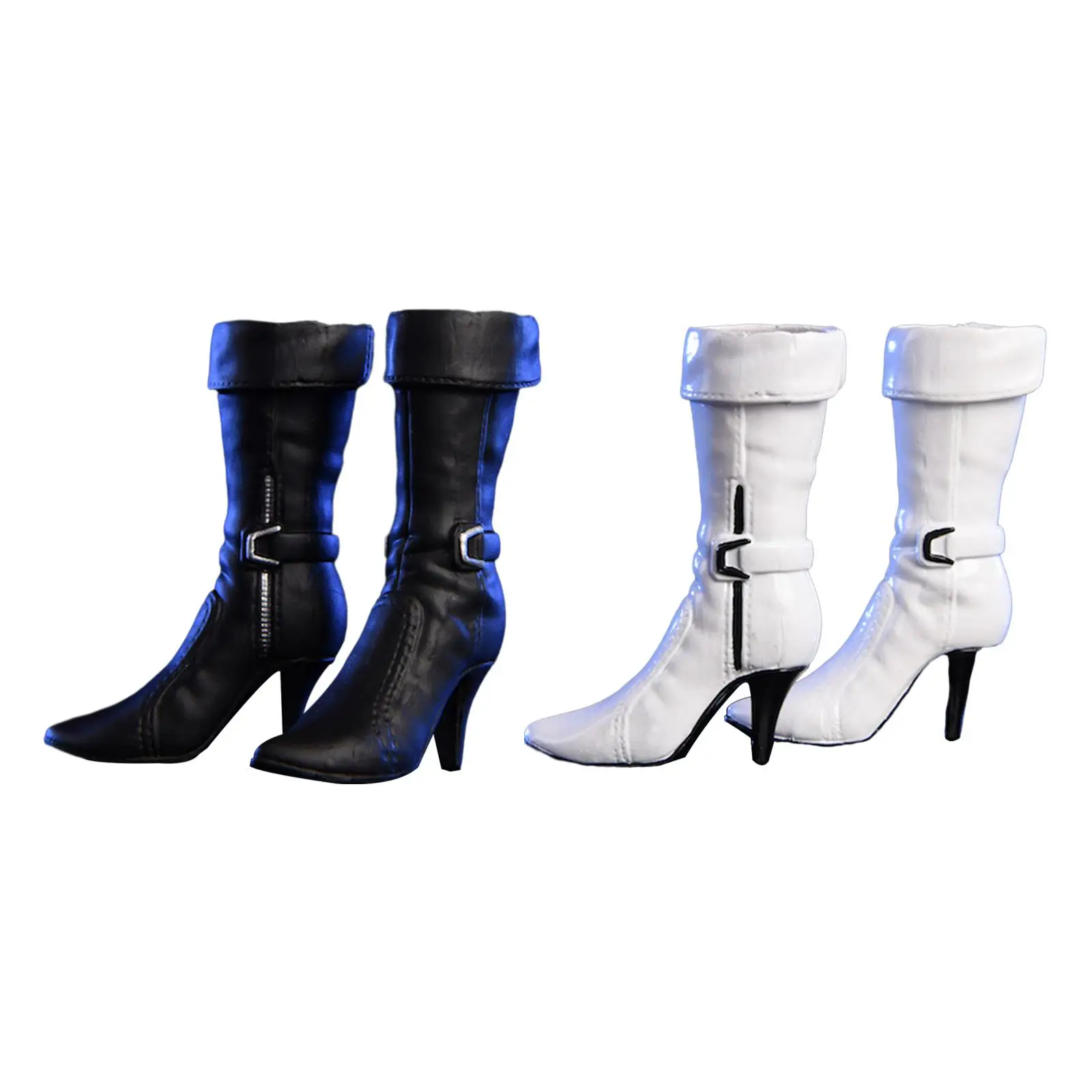 1/6 Scale Figure Shoes PU Leather Outfits Girl Doll Shoes Fashion Boots High Heeled Shoes for 12 inch Action Figure Accessories