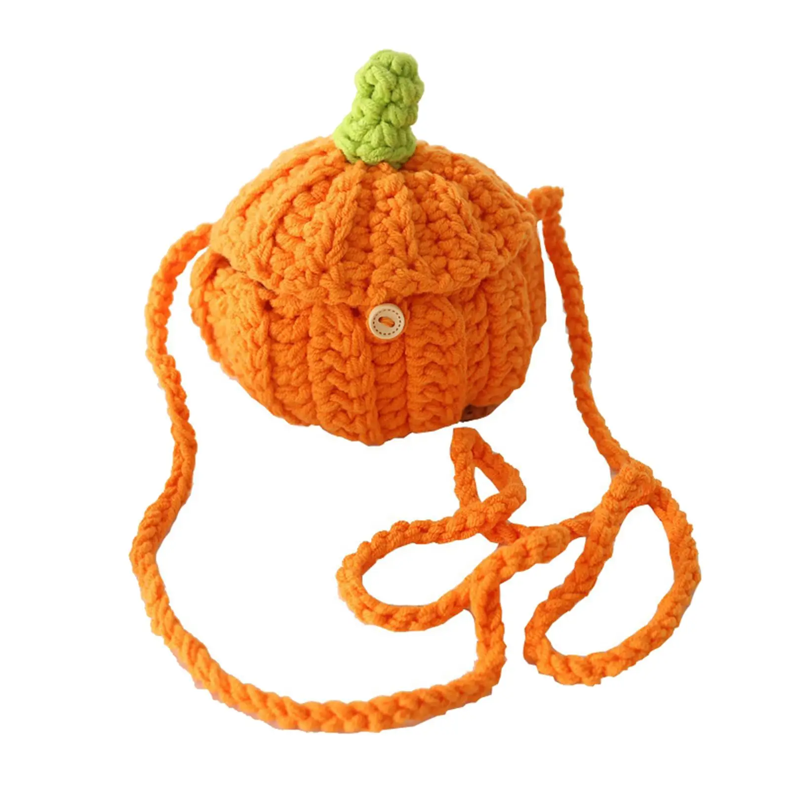 Pumpkin Crossbody Bag Portable Novelty Adorable Tote Coin Purse for Travel Shopping Costume Party Thanksgiving Stage Performance