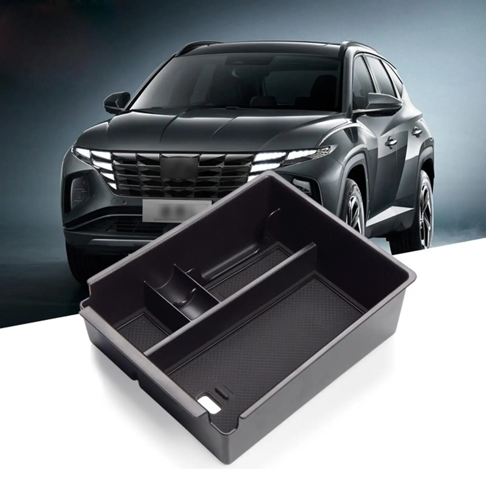 Car Center Console Btorage Box Collection of Documents Coin Glasses Armrest Storage Box Holder Tray Fit for Hyundai Tucson NX4