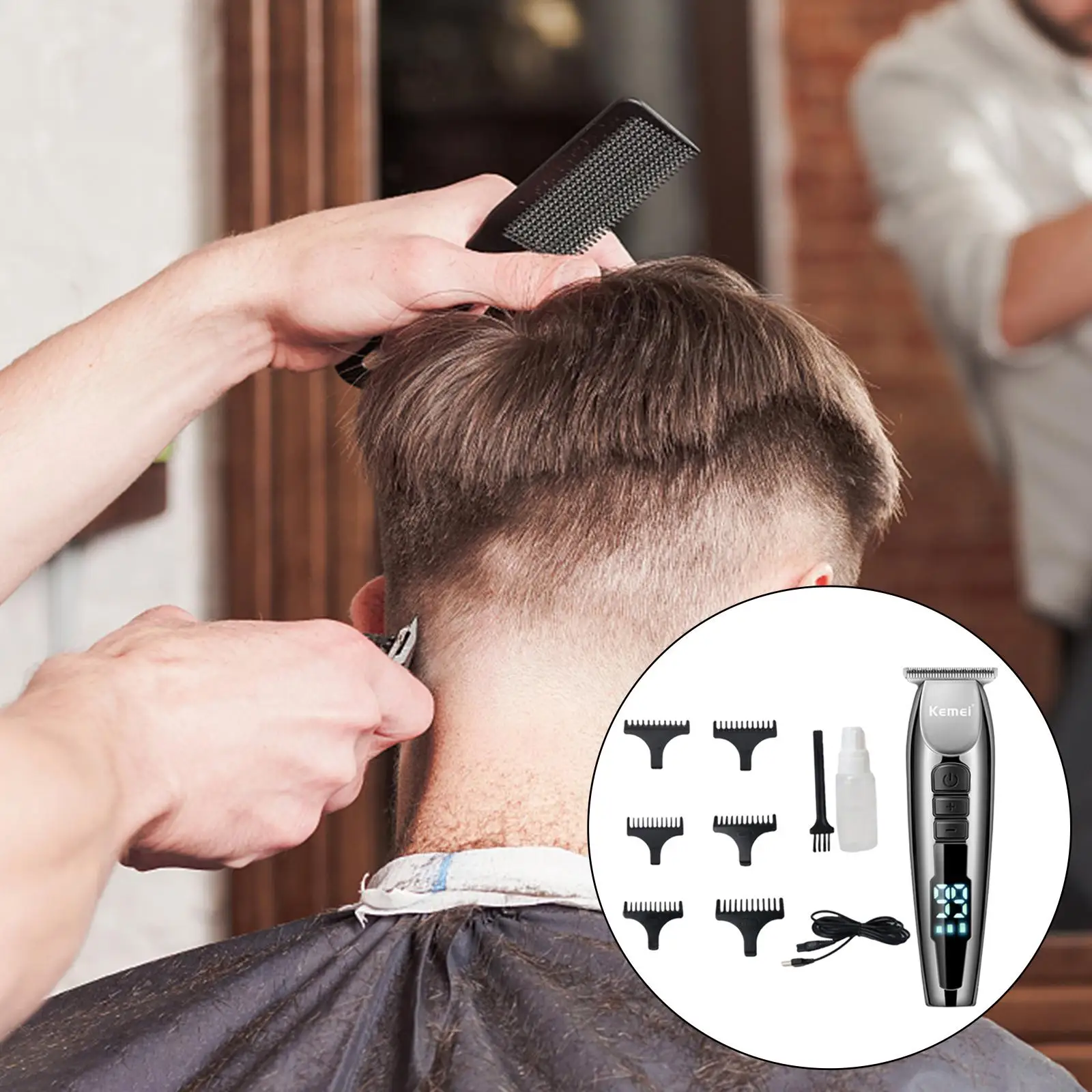  Clippers Low Noise USB Rechargeable Haircut Mhine for Home Mens Adult